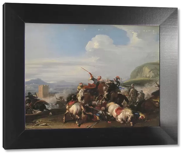 Battle Scene with Turkish Cavalry, 1636-1675. Creator: Jacques Courtois
