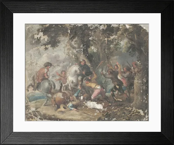 Framed Print : Hold-Up, 1636-1675. Creator: Jacques Courtois Framed Print : Hold-Up, 1636-1675. Creator: Jacques Courtois