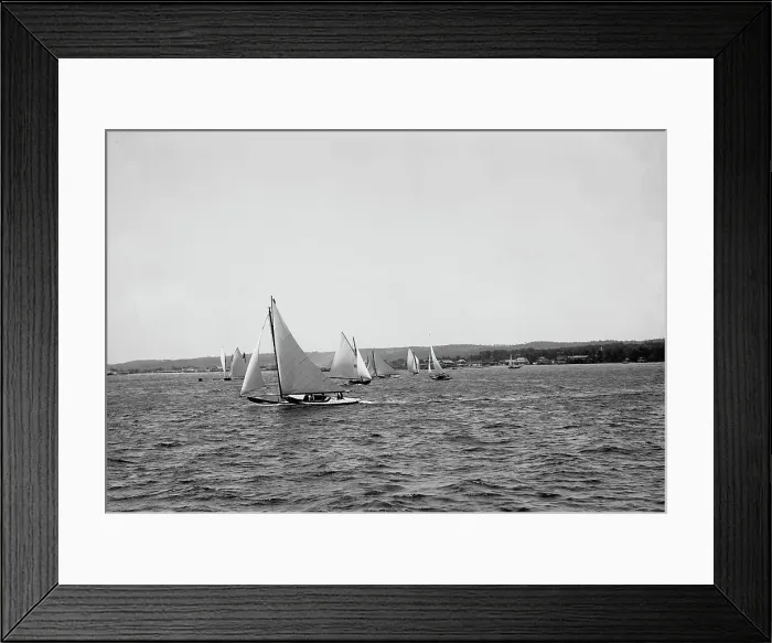 Framed Print : Wawa, start of 30s, N.Y.Y.C. [New York Yacht Club], 1896 June 11. Creator: Johns Johnston