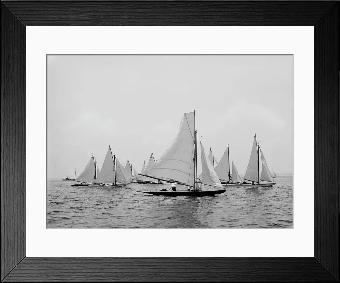 Framed Print : Start of half-raters, 1899 June 22. Creator: Johns Johnston Framed Print : Start of half-raters, 1899 June 22. Creator: Johns Johnston
