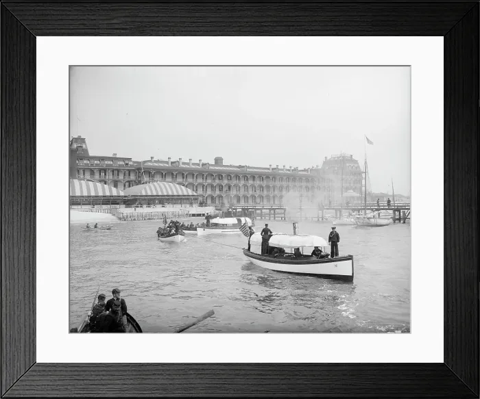 Framed Print : U.S.S. New York, return of landing party, between 1893 and 1901. Creator: Unknown Framed Print : U.S.S. New York, return of landing party, between 1893 and 1901. Creator: Unknown