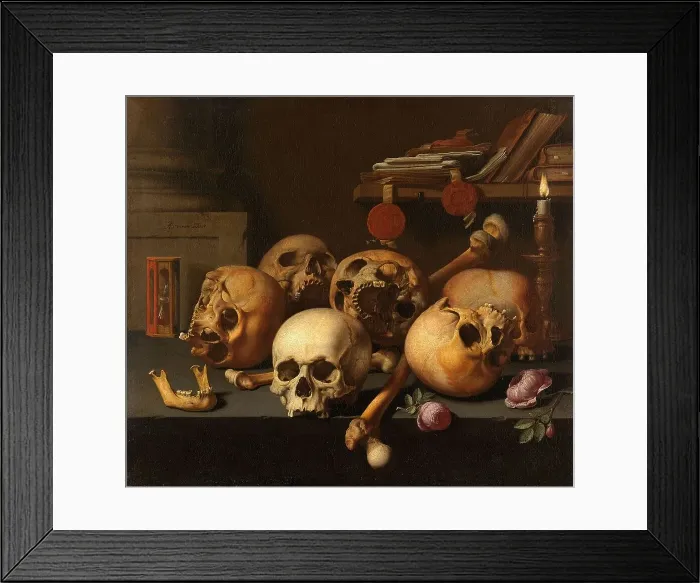 Framed Print : Vanits still life, 1640-1672. Creator: Aelbert Jansz van der Schoor Framed Print : Vanits still life, 1640-1672. Creator: Aelbert Jansz van der Schoor