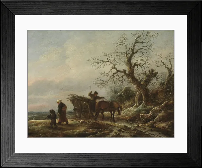 Framed Print : A Winter Scene, 1636-1649. Creator: Isaac van Ostade Framed Print : A Winter Scene, 1636-1649. Creator: Isaac van Ostade