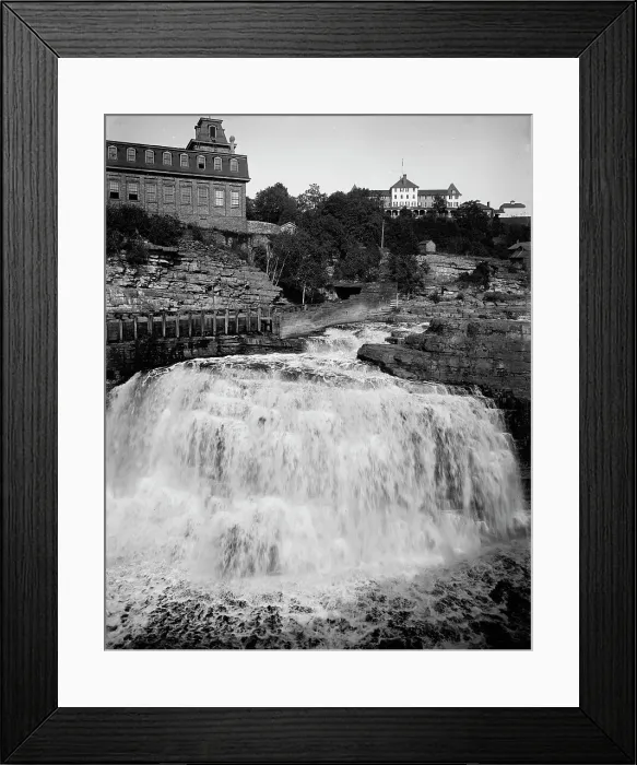 Framed Print : Rainbow Falls, Ausable Chasm, N.Y. between 1900 and 1905. Creator: Unknown Framed Print : Rainbow Falls, Ausable Chasm, N.Y. between 1900 and 1905. Creator: Unknown