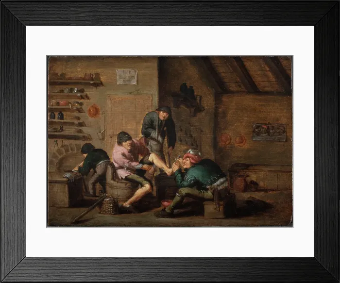 Framed Print : A Surgeon Operating on a Foot. The Five Senses: The Sense of Touch, 1637-1656. Creator: Anthonie Victoryns Framed Print : A Surgeon Operating on a Foot. The Five Senses: The Sense of Touch, 1637-1656. Creator: Anthonie Victoryns