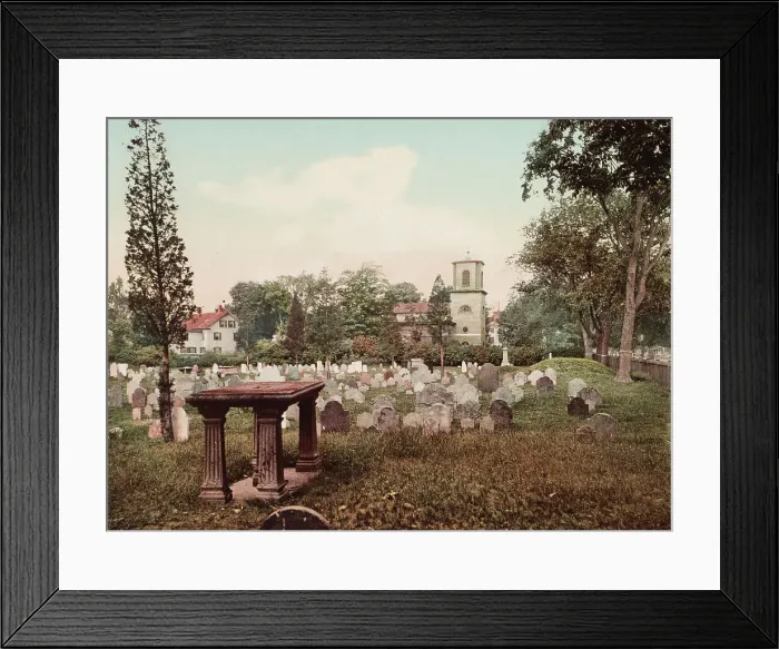 Framed Print : Christ Church churchyard, Cambridge, c1899. Creator: Unknown Framed Print : Christ Church churchyard, Cambridge, c1899. Creator: Unknown