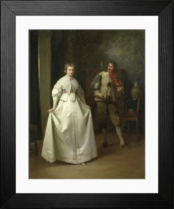 Framed Print : The Dance, 1870. Creator: Aime Gabriel Adolphe Bourgoin Framed Print : The Dance, 1870. Creator: Aime Gabriel Adolphe Bourgoin