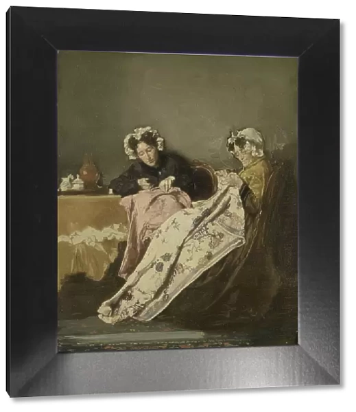 Two Ladies at their Sewing, c.1860-c.1882. Creator: Alexander Hugo Bakker Korff