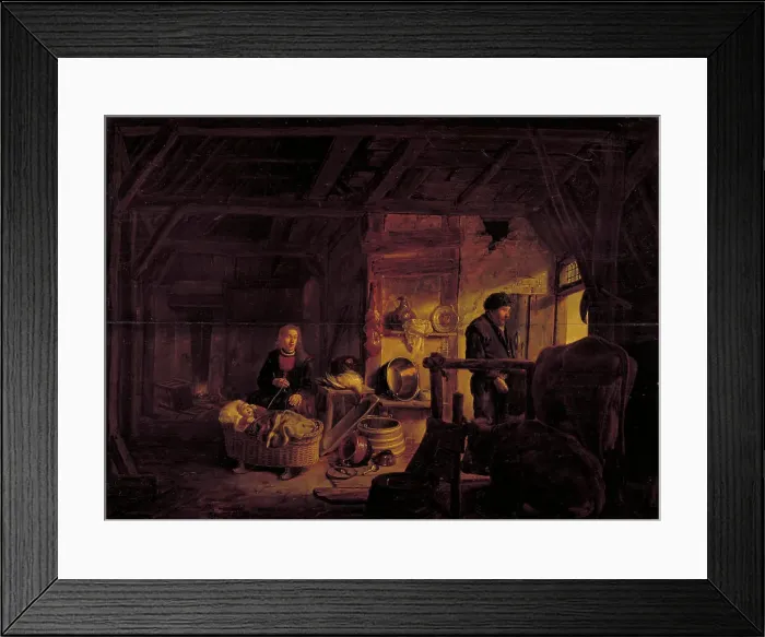 Framed Print : Interior of a Cottage, 1638-1672. Creator: Govert Dircksz. Camphuysen Framed Print : Interior of a Cottage, 1638-1672. Creator: Govert Dircksz. Camphuysen