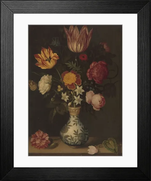 Framed Print : Still Life with Flowers in a Wan-Li Vase, 1619. Creator: Ambrosius Bosschaert the Elder Framed Print : Still Life with Flowers in a Wan-Li Vase, 1619. Creator: Ambrosius Bosschaert the Elder