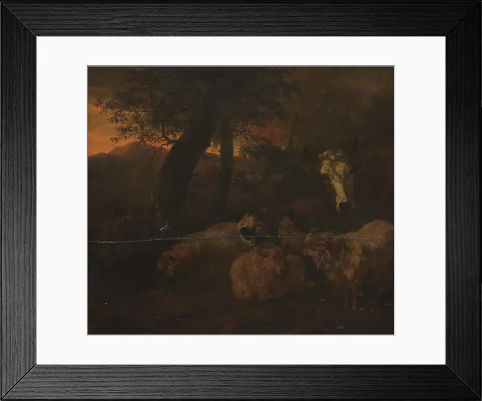 Framed Print : Flock of Sheep in a Wood, 1638-1673. Creator: Jacob van der Does the Elder Framed Print : Flock of Sheep in a Wood, 1638-1673. Creator: Jacob van der Does the Elder