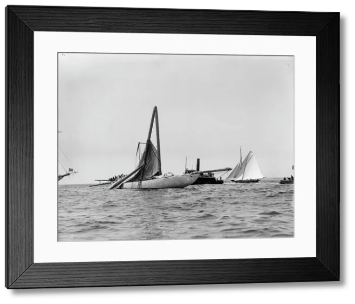 Framed Print : Columbia, Newport, Aug 2, 1899. Creator: Johns Johnston Framed Print : Columbia, Newport, Aug 2, 1899. Creator: Johns Johnston