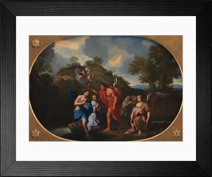 Framed Print : The Baptism of Christ, 1638-1694. Creators: Filippo Lauri, Pier Francesco Mola, Francesco Albani Framed Print : The Baptism of Christ, 1638-1694. Creators: Filippo Lauri, Pier Francesco Mola, Francesco Albani