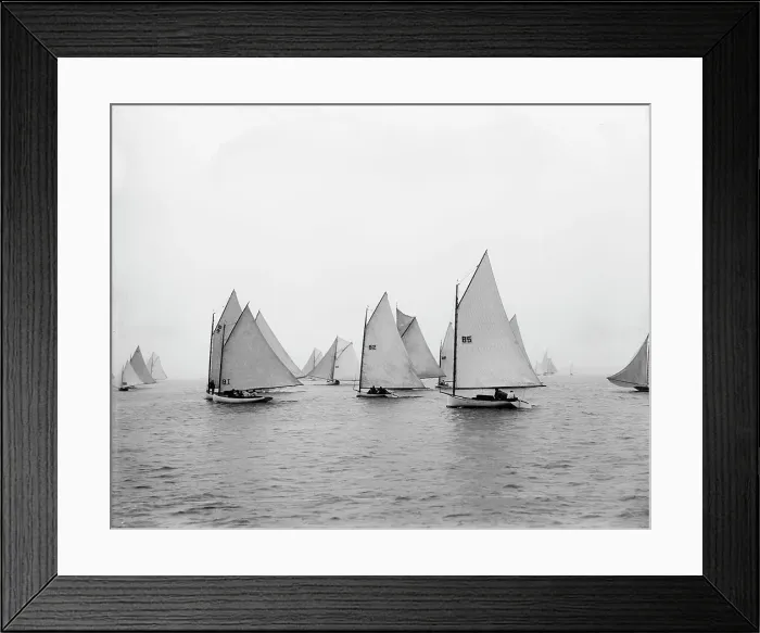 Framed Print : At start, Larchmont, 1895 July 4. Creator: Johns Johnston Framed Print : At start, Larchmont, 1895 July 4. Creator: Johns Johnston