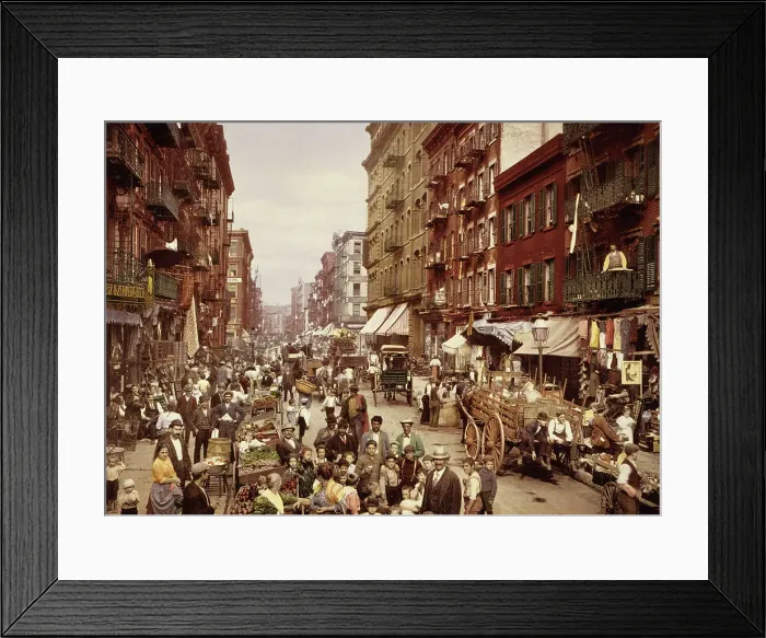 Framed Print : Mulberry Street, New York City, ca 1900. Creator: Unknown Framed Print : Mulberry Street, New York City, ca 1900. Creator: Unknown