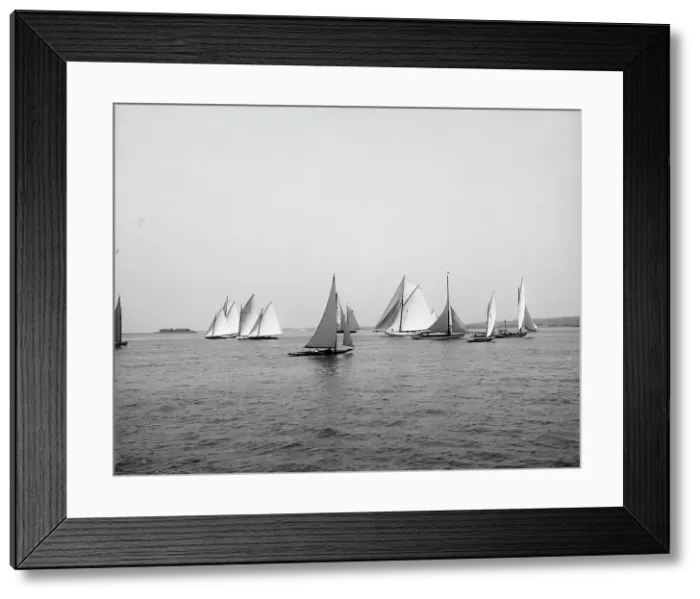 Framed Print : Start, Atlantic Yacht Club regatta, 1897 June 15. Creator: Johns Johnston Framed Print : Start, Atlantic Yacht Club regatta, 1897 June 15. Creator: Johns Johnston
