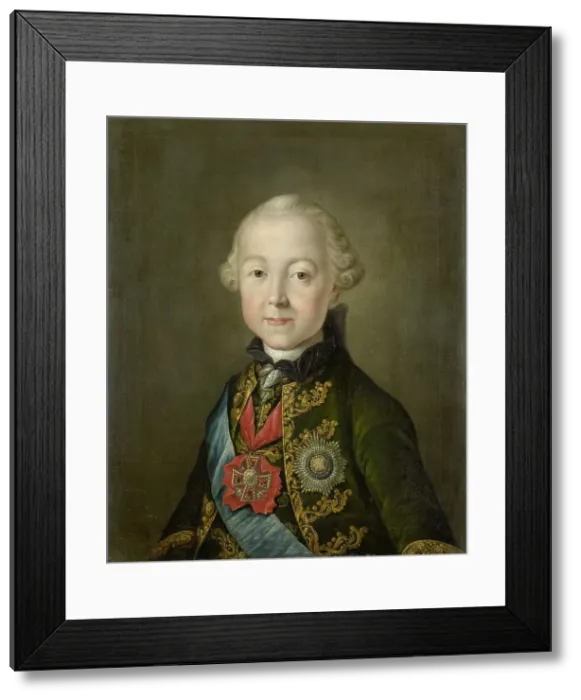 Framed Print : Portrait of Paul I, Emperor of Russia, at a young age, c.1765. Creator: Anon Framed Print : Portrait of Paul I, Emperor of Russia, at a young age, c.1765. Creator: Anon