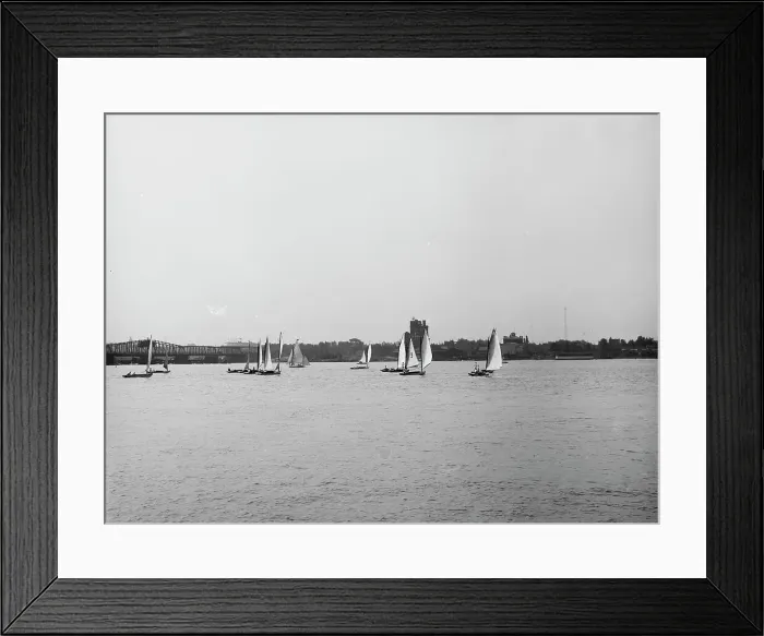Framed Print : D.B.C.Y. [Detroit Boat Club yacht] regatta, just after the start, between 1900 and 1910. Creator: Unknown