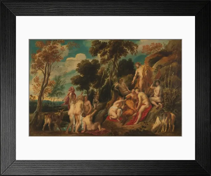 Framed Print : Pan Punished by Nymphs, c.1640. Creator: Jacob Jordaens Framed Print : Pan Punished by Nymphs, c.1640. Creator: Jacob Jordaens
