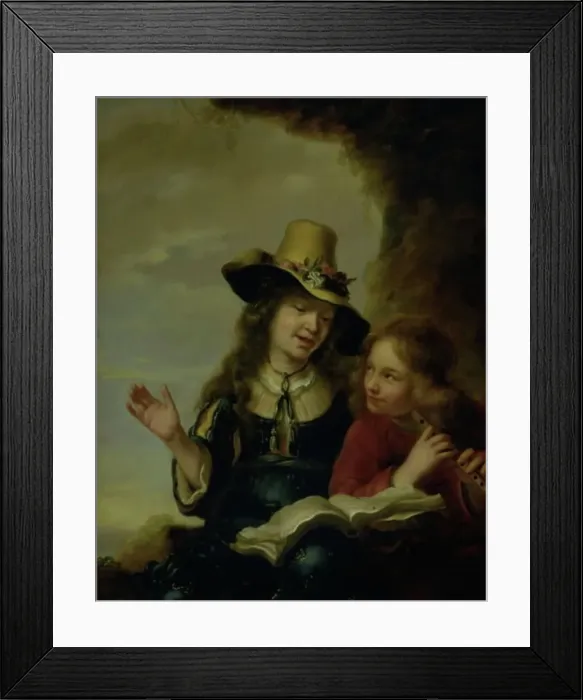 Framed Print : The Shepherdess's Song, 1638-1678. Creator: Jurgen Ovens Framed Print : The Shepherdess's Song, 1638-1678. Creator: Jurgen Ovens