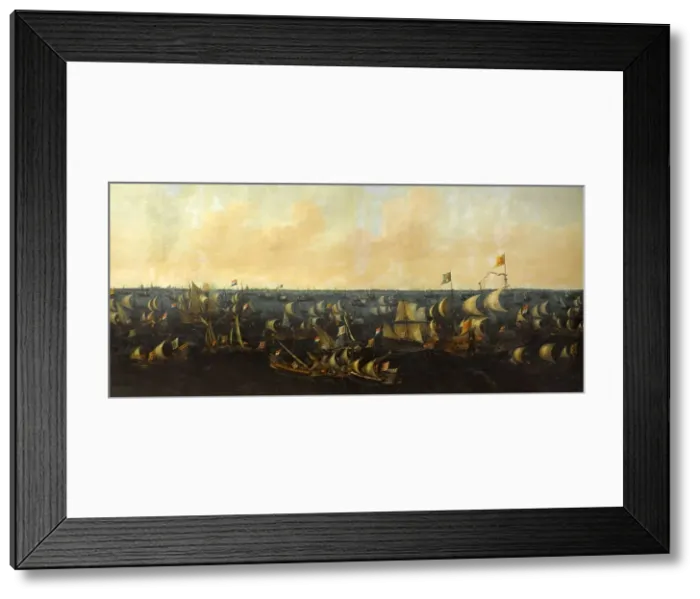 Framed Print : The Battle of the Zuider Zee, 6 October 1573, 1621. Creator: Abraham de Verwer Framed Print : The Battle of the Zuider Zee, 6 October 1573, 1621. Creator: Abraham de Verwer