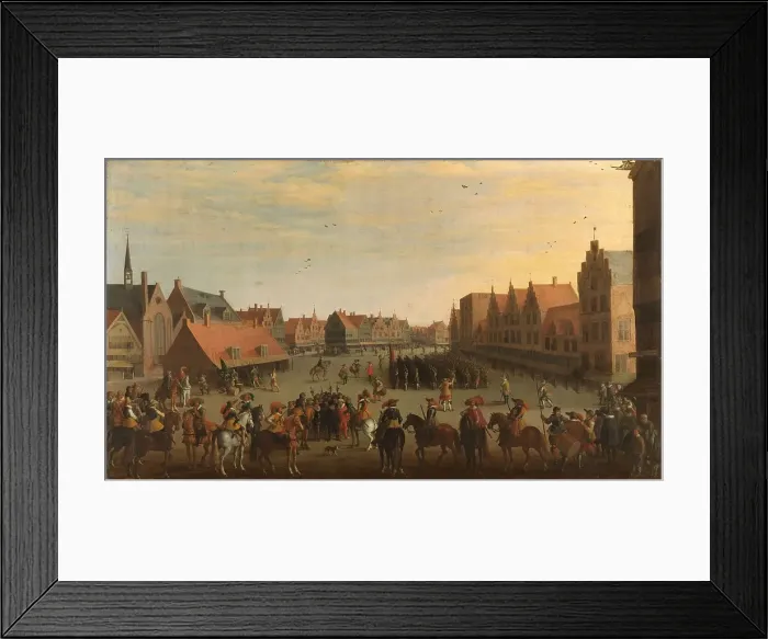 Framed Print : The Disbanding of the Waardgelders (Mercenaries in the Pay of the Town Government)...31 July 1618. Creator: Joost Cornelisz Droochsloot Framed Print : The Disbanding of the Waardgelders (Mercenaries in the Pay of the Town Government)...31 July 1618. Creator: Joost Cornelisz Droochsloot