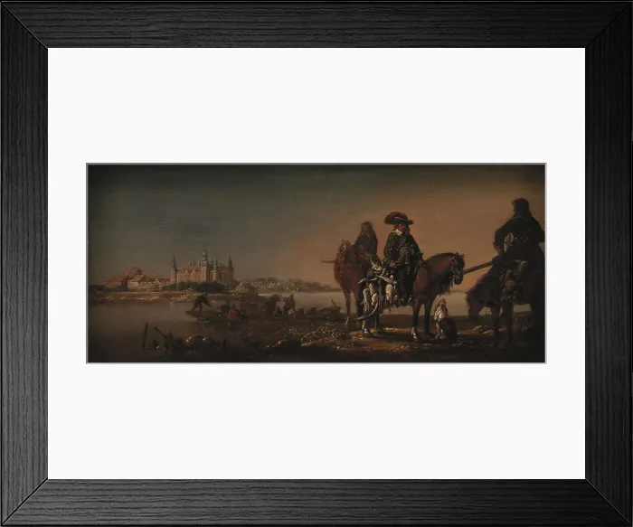 Framed Print : Prince Christian, the Heir Apparent, Hunting Ducks at Nykobing Castle, 1639. Creators: KMS 1530 Monogrammist A.M. Andreas Magerstadt Framed Print : Prince Christian, the Heir Apparent, Hunting Ducks at Nykobing Castle, 1639. Creators: KMS 1530 Monogrammist A.M. Andreas Magerstadt