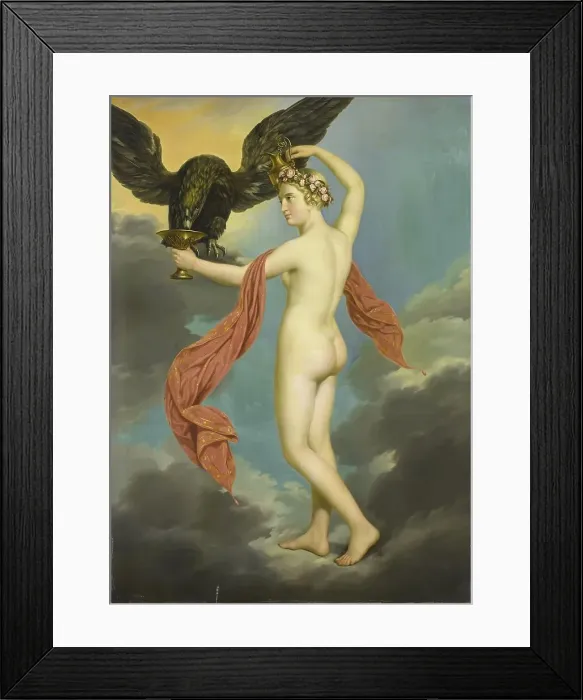 Framed Print : Hebe with Jupiter in the Guise of an Eagle, 1820-1826. Creator: Gustav Adolphe Diez Framed Print : Hebe with Jupiter in the Guise of an Eagle, 1820-1826. Creator: Gustav Adolphe Diez