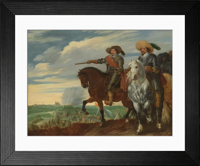 Framed Print : Frederick Henry and Ernst Casimir of Nassau-Dietz at the Siege ofs Hertogenbosch, c.1629-c.1635. Creator: Pauwels van Hillegaert I Framed Print : Frederick Henry and Ernst Casimir of Nassau-Dietz at the Siege ofs Hertogenbosch, c.1629-c.1635. Creator: Pauwels van Hillegaert I