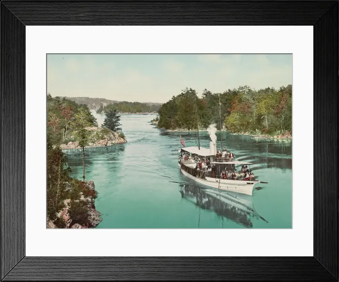 Framed Print : The Captain Visger in Lost Channel, Thousand Islands, c1901. Creator: Unknown. The Captain Visger in Lost Channel, Thousand Islands, c1901. Creator: Unknown Framed Print : The Captain Visger in Lost Channel, Thousand Islands, c1901. Creator: Unknown. The Captain Visger in Lost Channel, Thousand Islands, c1901. Creator: Unknown