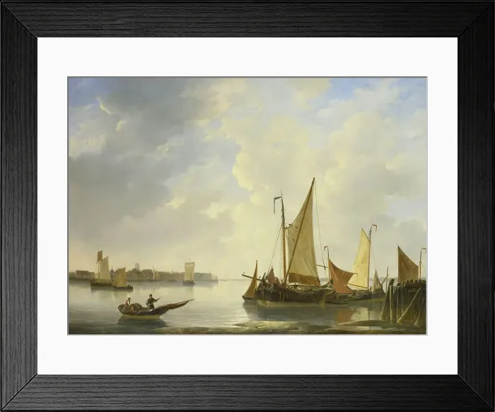Framed Print : View of Dordrecht seen from Papendrecht, 1830-1837. Creator: Christiaan Lodewijk Willem Dreibholtz Framed Print : View of Dordrecht seen from Papendrecht, 1830-1837. Creator: Christiaan Lodewijk Willem Dreibholtz