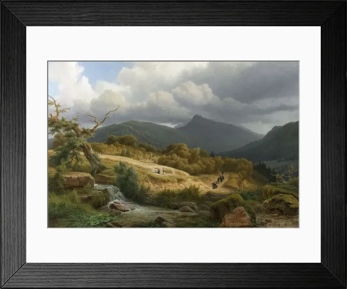 Framed Print : The Cemetery at Baden-Baden, 1855. Creator: Pierre Louis Dubourcq Framed Print : The Cemetery at Baden-Baden, 1855. Creator: Pierre Louis Dubourcq