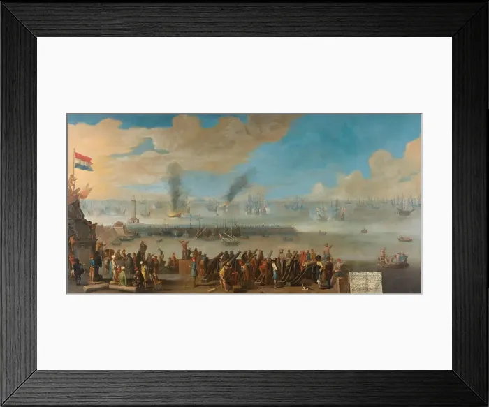 Framed Print : The Battle near Livorno (14 March 1653), after 1653-1660. Creator: Anon Framed Print : The Battle near Livorno (14 March 1653), after 1653-1660. Creator: Anon