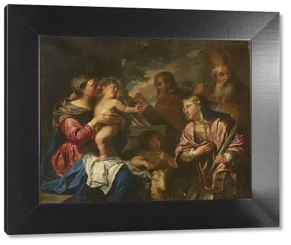 The Mystic Marriage of St Catherine, 1639-1677. Creator: Pieter Thijs