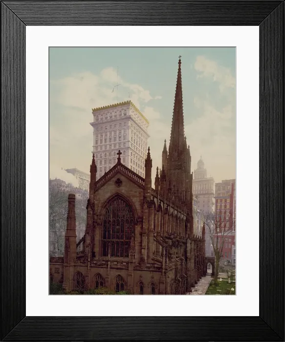 Framed Print : Trinity Church, New York, c1901. Creator: Unknown Framed Print : Trinity Church, New York, c1901. Creator: Unknown