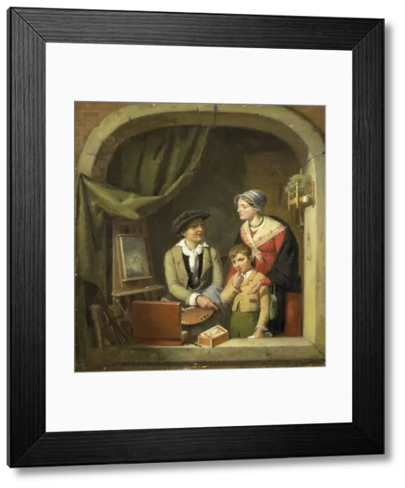 Framed Print : Becoming a Painter, 1825-1827. Creator: Jean-Baptiste Van Eycken Framed Print : Becoming a Painter, 1825-1827. Creator: Jean-Baptiste Van Eycken