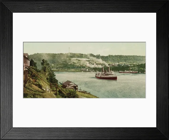 Framed Print : Niagara, Queenstown (i.e. Queenston) Heights from Lewiston, ca 1900. Creator: Unknown Framed Print : Niagara, Queenstown (i.e. Queenston) Heights from Lewiston, ca 1900. Creator: Unknown