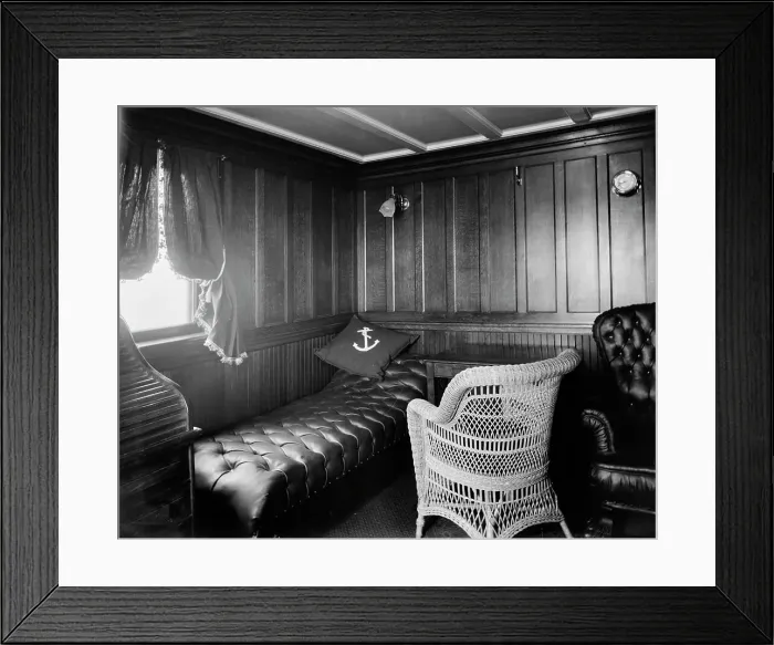 Framed Print : Chart room, S.S. J.H. Sheadle, between 1906 and 1910. Creator: Unknown Framed Print : Chart room, S.S. J.H. Sheadle, between 1906 and 1910. Creator: Unknown