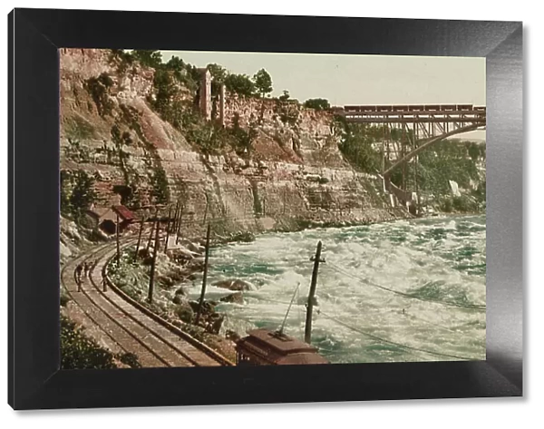 Niagara, Whirlpool Rapids and bridge, ca 1900. Creator: Unknown