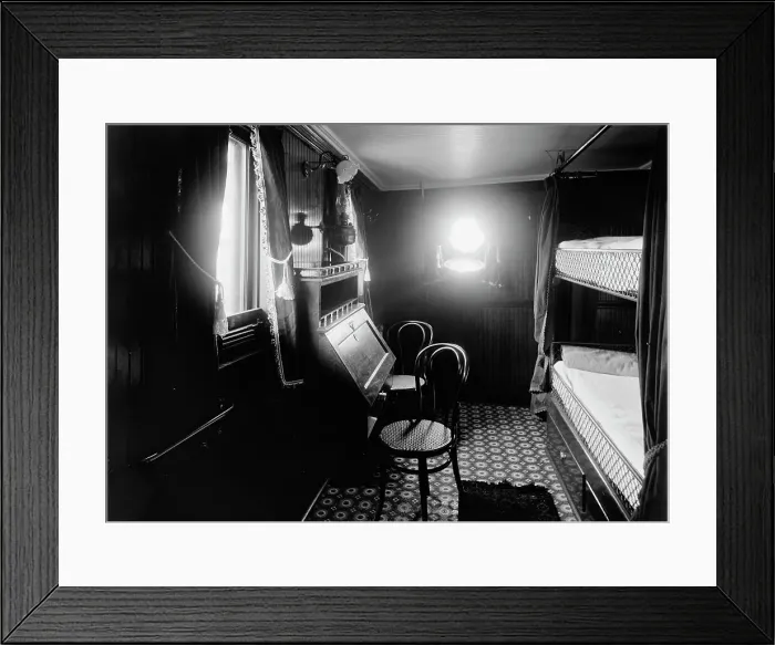 Framed Print : A Mate's stateroom, S.S. J.H. Sheadle, between 1906 and 1910. Creator: Unknown Framed Print : A Mate's stateroom, S.S. J.H. Sheadle, between 1906 and 1910. Creator: Unknown