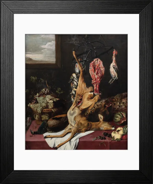 Framed Print : Larder with Circular Meat Rack, 1640-1649. Creator: Frans Snyders Framed Print : Larder with Circular Meat Rack, 1640-1649. Creator: Frans Snyders
