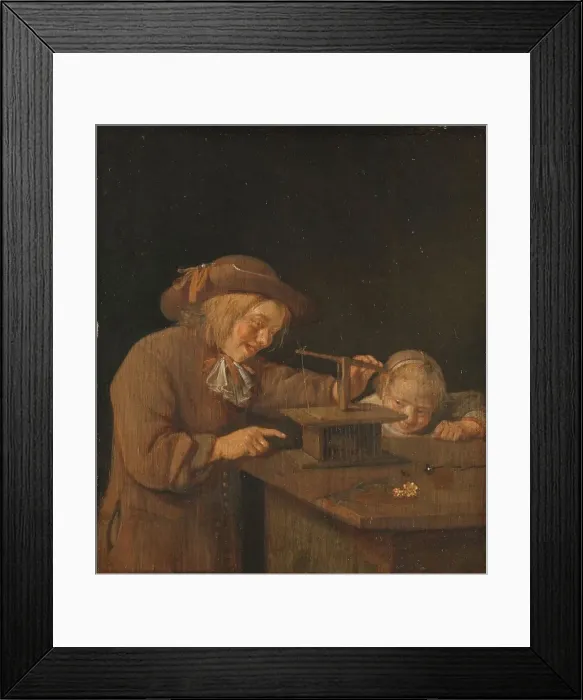Framed Print : The Mousetrap, 1660. Creator: Gerritsz Quiringh van Brekelenkam Framed Print : The Mousetrap, 1660. Creator: Gerritsz Quiringh van Brekelenkam