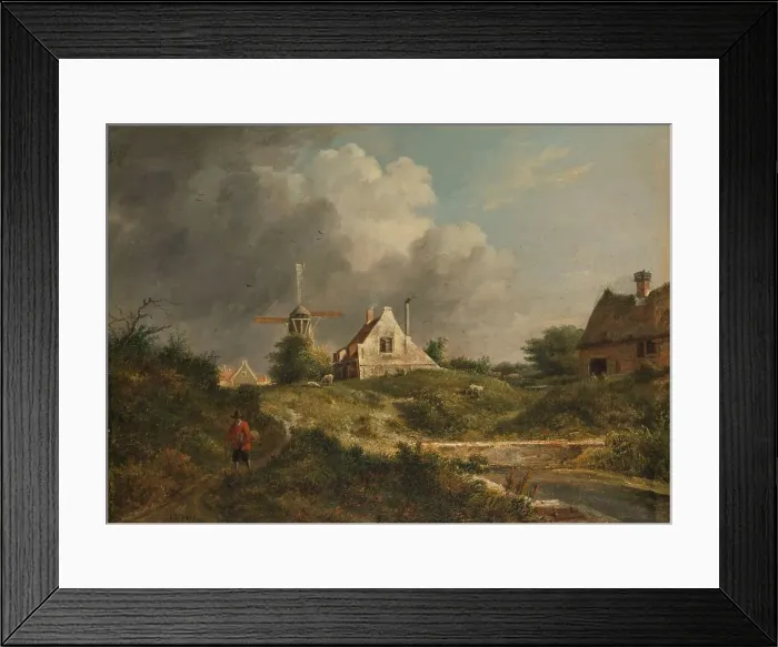 Framed Print : View of the dilapidated rampart in Amsterdam on the city side between the Muiderpoort... 1807. Creator: Jan Hulswit Framed Print : View of the dilapidated rampart in Amsterdam on the city side between the Muiderpoort... 1807. Creator: Jan Hulswit