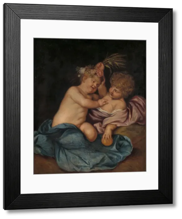 Framed Print : Two Infants, Personifications of Spring and Autumn, 1650-c.1670. Creator: Thomas Willeboirts Framed Print : Two Infants, Personifications of Spring and Autumn, 1650-c.1670. Creator: Thomas Willeboirts