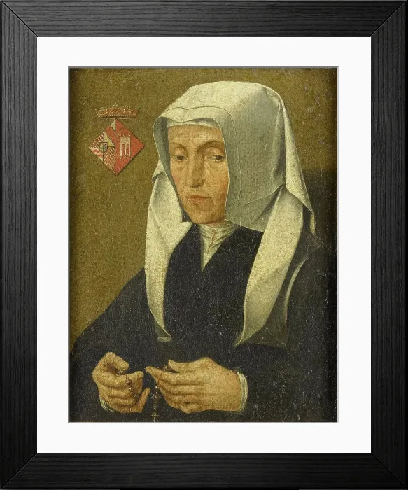 Framed Print : Portrait of Magdalena van Werdenborgh (1464-1538), after c.1510. Creator: Anon Framed Print : Portrait of Magdalena van Werdenborgh (1464-1538), after c.1510. Creator: Anon