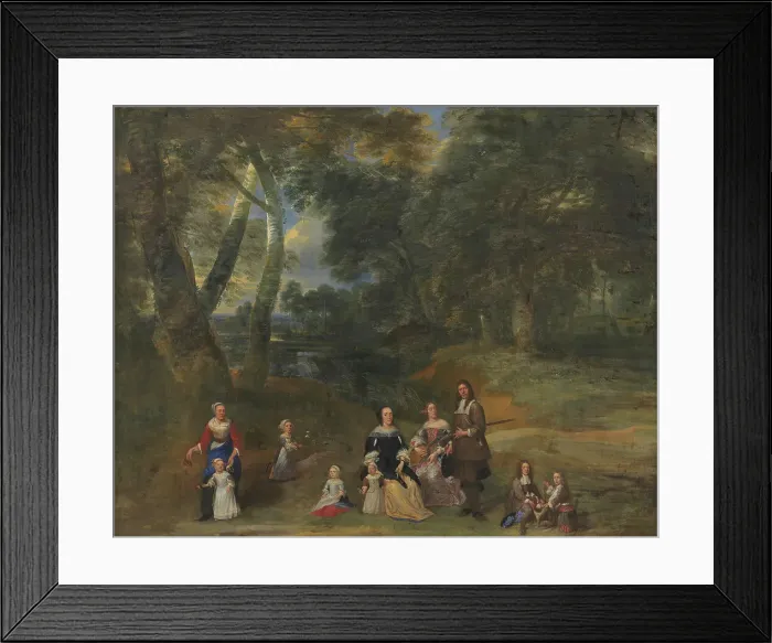Framed Print : Family Group in a Landscape, 1640-1678. Creator: Gillis van Tilborgh the Younger Framed Print : Family Group in a Landscape, 1640-1678. Creator: Gillis van Tilborgh the Younger