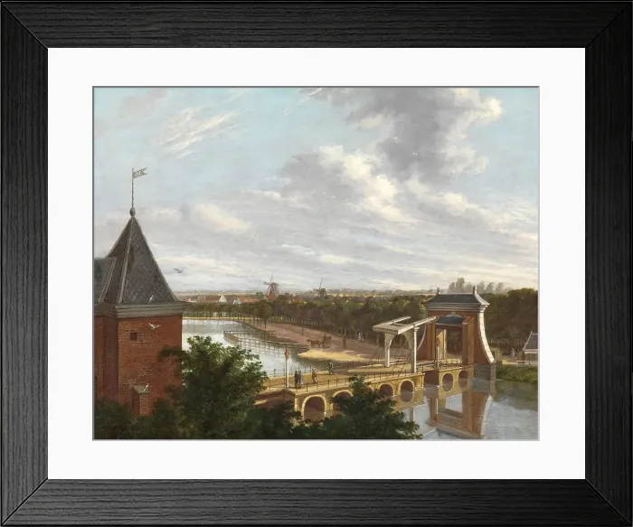 Framed Print : The Amsterdam Outer Canal near the Leidsepoort Seen from the Theatre, 1813. Creator: Johannes Jelgerhuis Framed Print : The Amsterdam Outer Canal near the Leidsepoort Seen from the Theatre, 1813. Creator: Johannes Jelgerhuis