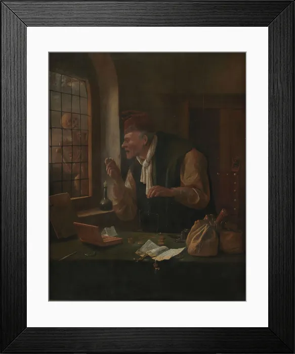 Framed Print : The Miser, 1641-1679. Creator: Jan Steen Framed Print : The Miser, 1641-1679. Creator: Jan Steen
