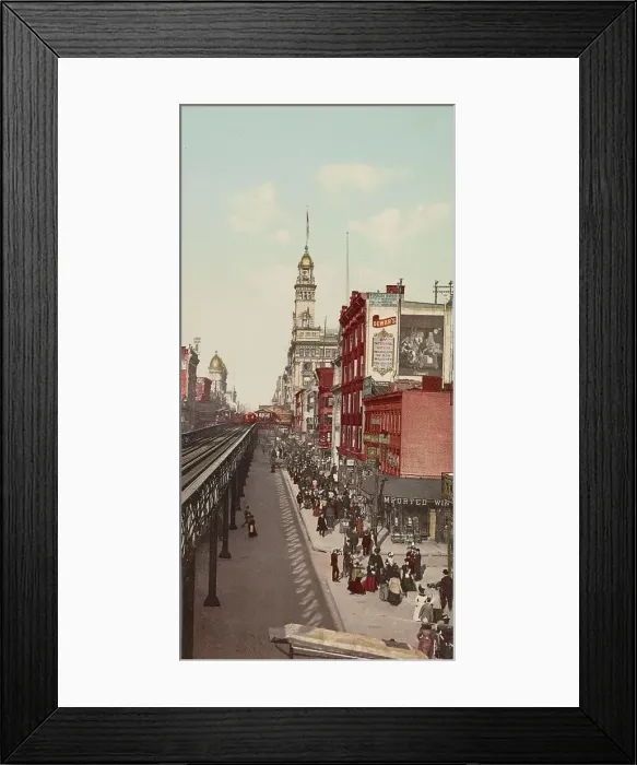 Framed Print : Sixth Avenue, New York, c1901. Creator: Unknown Framed Print : Sixth Avenue, New York, c1901. Creator: Unknown