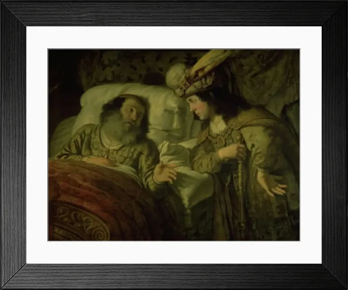 Framed Print : The Dying David Admonishes Solomon, 1642-1644. Creator: Jan Victors Framed Print : The Dying David Admonishes Solomon, 1642-1644. Creator: Jan Victors